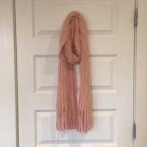 Pale pink winter scarf from Francesca’s!